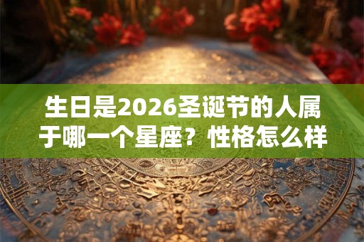 生日是2026圣诞节的人属于哪一个星座？性格怎么样