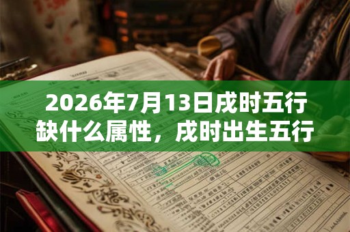 2026年7月13日戌时五行缺什么属性，戌时出生五行缺什么