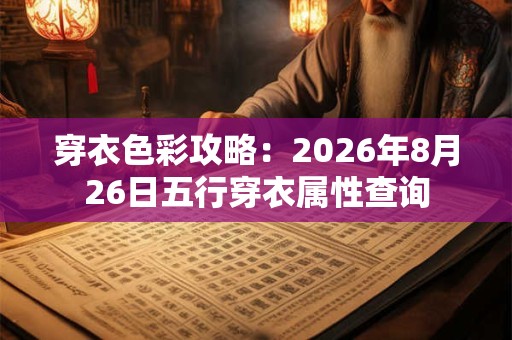 穿衣色彩攻略：2026年8月26日五行穿衣属性查询