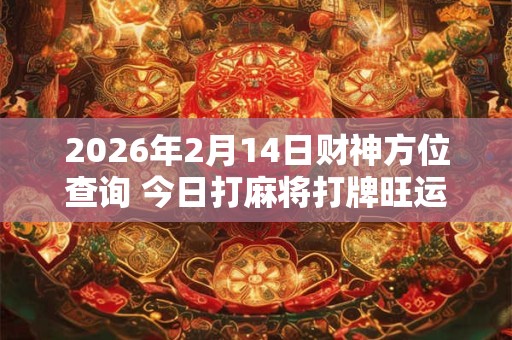 2026年2月14日财神方位查询 今日打麻将打牌旺运方位