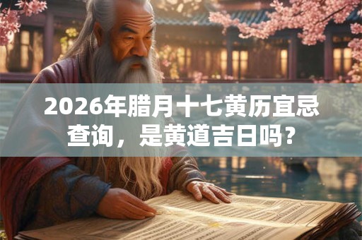 2026年腊月十七黄历宜忌查询，是黄道吉日吗？
