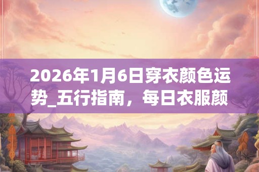 2026年1月6日穿衣颜色运势_五行指南，每日衣服颜色幸运色