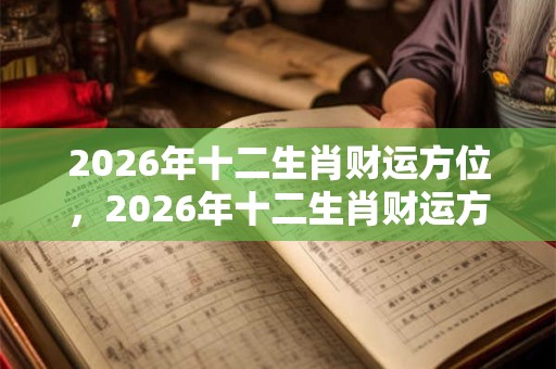 2026年十二生肖财运方位,2026年十二生肖财运方向在哪里? 2026年十二生肖财运方位,2026年十二生肖财运方向在哪里?