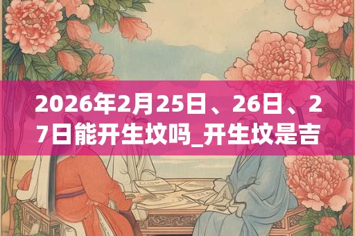 2026年2月25日、26日、27日能开生坟吗_开生坟是吉日吗