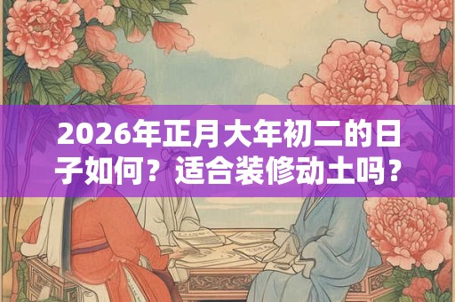 2026年正月大年初二的日子如何？适合装修动土吗？