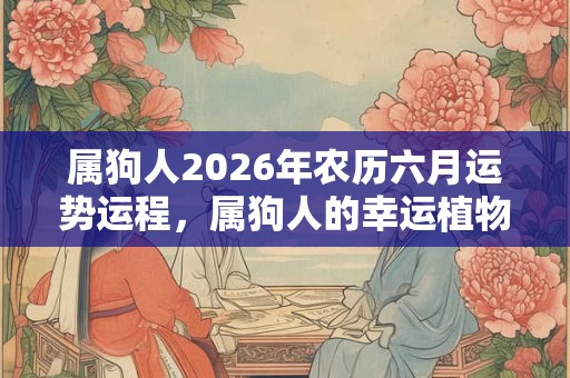 属狗人2026年农历六月运势运程，属狗人的幸运植物