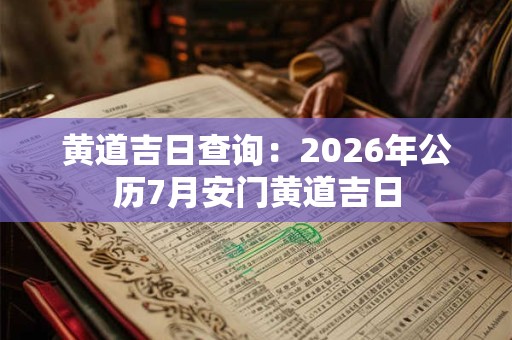 黄道吉日查询：2026年公历7月安门黄道吉日