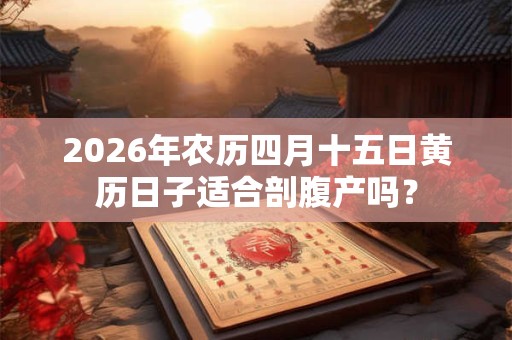2026年农历四月十五日黄历日子适合剖腹产吗？