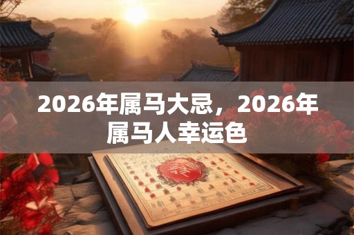 2026年属马大忌，2026年属马人幸运色