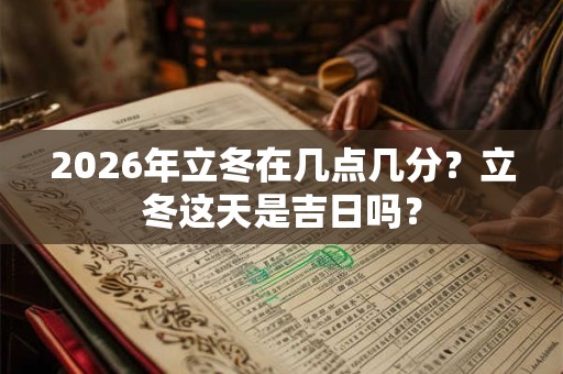 2026年立冬在几点几分?立冬这天是吉日吗? 2026年立冬在几点几分?立冬这天是吉日吗?