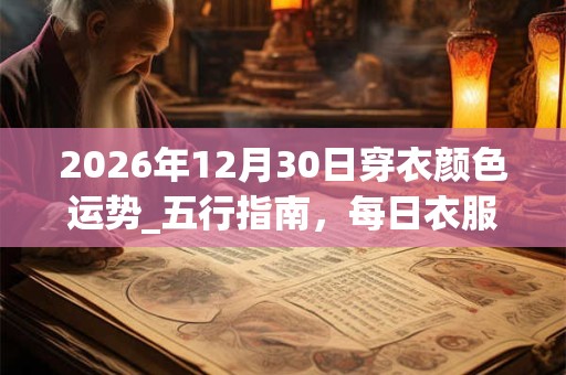 2026年12月30日穿衣颜色运势_五行指南，每日衣服颜色幸运色