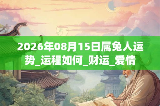 2026年08月15日属兔人运势_运程如何_财运_爱情