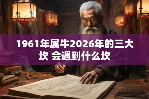 1961年属牛2026年的三大坎 会遇到什么坎