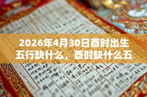 2026年4月30日酉时出生五行缺什么，酉时缺什么五行
