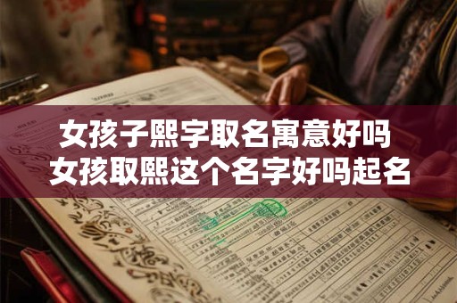 女孩子熙字取名寓意好吗 女孩取熙这个名字好吗起名网