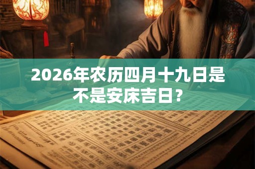2026年农历四月十九日是不是安床吉日？
