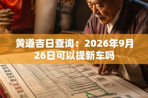 黄道吉日查询：2026年9月26日可以提新车吗