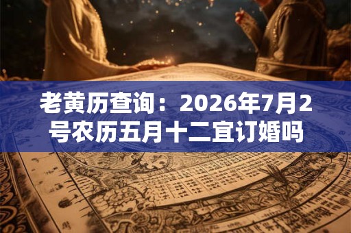 老黄历查询：2026年7月2号农历五月十二宜订婚吗