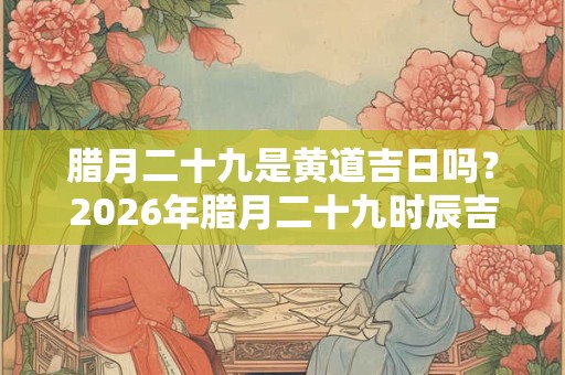 腊月二十九是黄道吉日吗？2026年腊月二十九时辰吉凶一览表