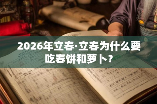 2026年立春·立春为什么要吃春饼和萝卜？