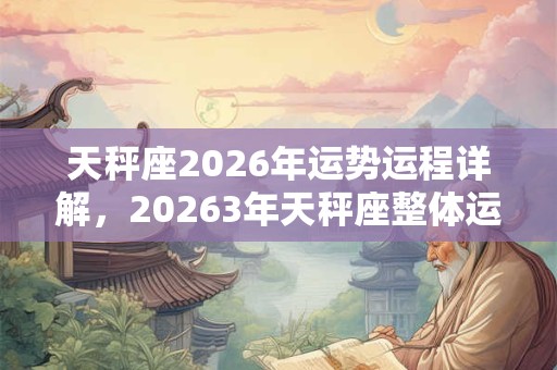 天秤座2026年运势运程详解，20263年天秤座整体运势分析