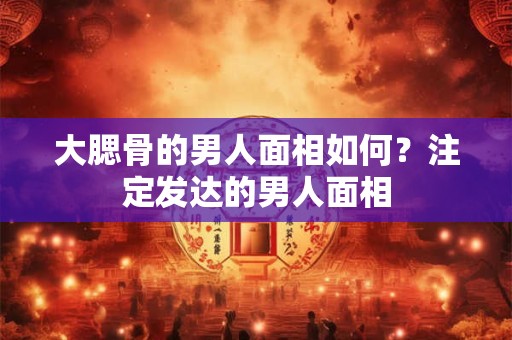 大腮骨的男人面相如何？注定发达的男人面相