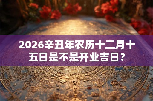 2026辛丑年农历十二月十五日是不是开业吉日? 2026辛丑年农历十二月十五日是不是开业吉日?