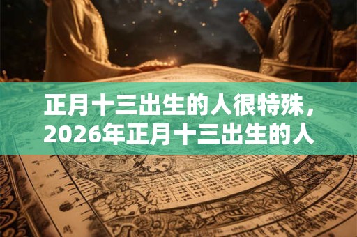 正月十三出生的人很特殊，2026年正月十三出生的人五行