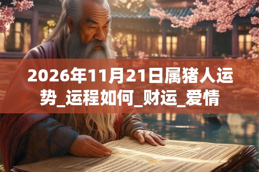 2026年11月21日属猪人运势_运程如何_财运_爱情