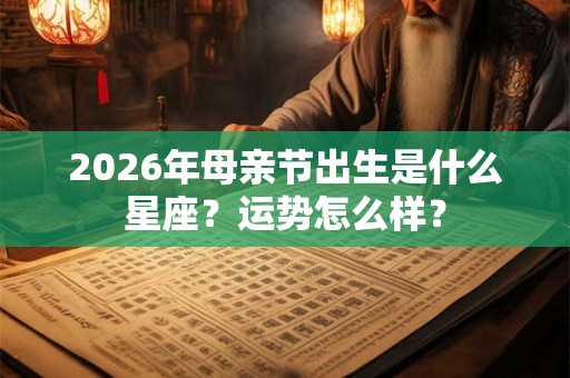 2026年母亲节出生是什么星座？运势怎么样？