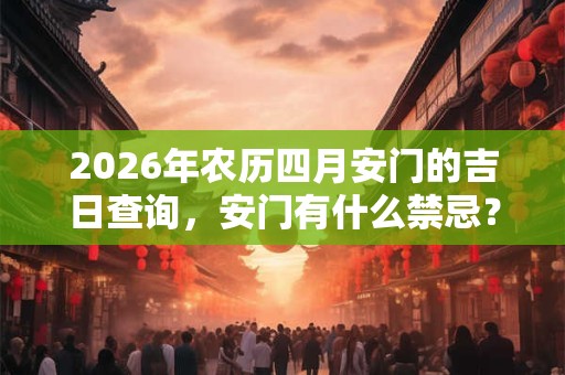 2026年农历四月安门的吉日查询，安门有什么禁忌？