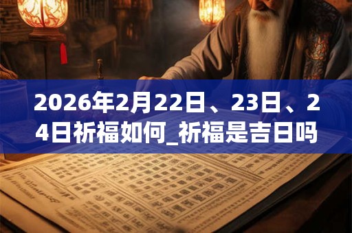 2026年2月22日、23日、24日祈福如何_祈福是吉日吗