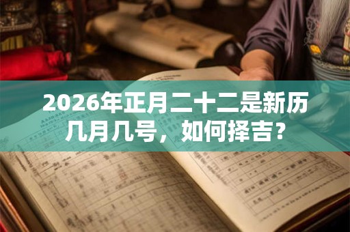 2026年正月二十二是新历几月几号，如何择吉？