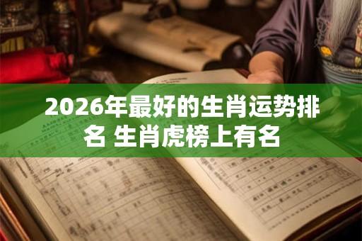 2026年最好的生肖运势排名 生肖虎榜上有名