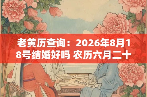 老黄历查询：2026年8月18号结婚好吗 农历六月二十九宜嫁娶吗