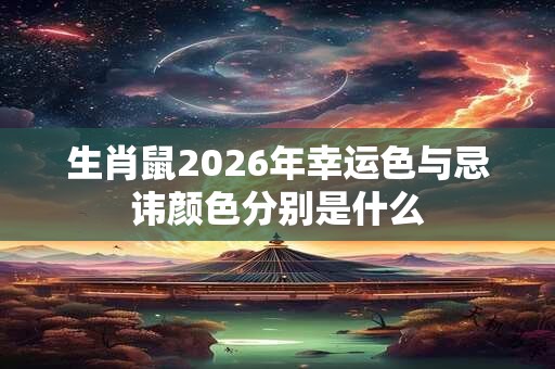 生肖鼠2026年幸运色与忌讳颜色分别是什么