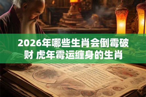 2026年哪些生肖会倒霉破财 虎年霉运缠身的生肖
