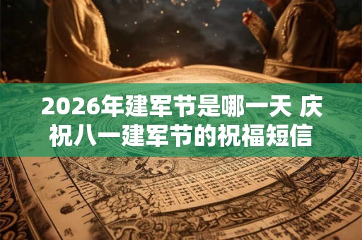 2026年建军节是哪一天 庆祝八一建军节的祝福短信