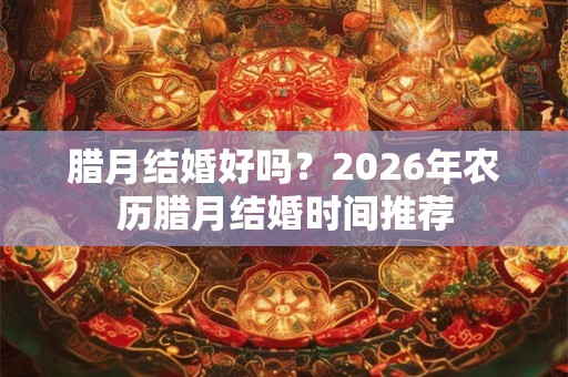 腊月结婚好吗？2026年农历腊月结婚时间推荐