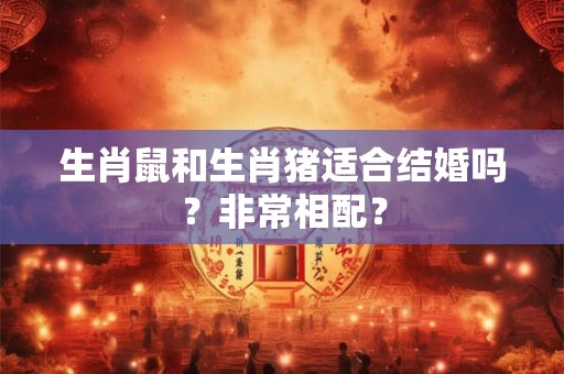 生肖鼠和生肖猪适合结婚吗？非常相配？