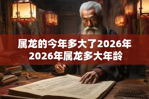 属龙的今年多大了2026年 2026年属龙多大年龄