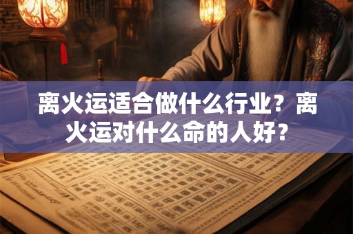 离火运适合做什么行业？离火运对什么命的人好？