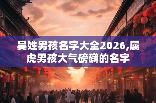 吴姓男孩名字大全2026,属虎男孩大气磅礴的名字