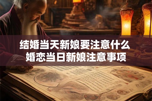 结婚当天新娘要注意什么 婚恋当日新娘注意事项