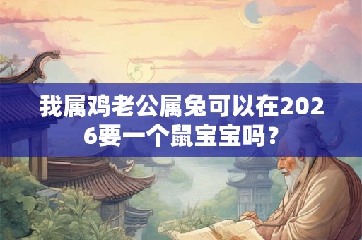 我属鸡老公属兔可以在2026要一个鼠宝宝吗？