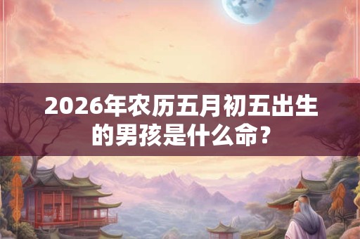 2026年农历五月初五出生的男孩是什么命？