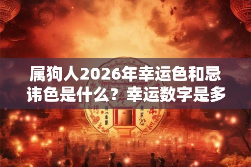 属狗人2026年幸运色和忌讳色是什么？幸运数字是多少？