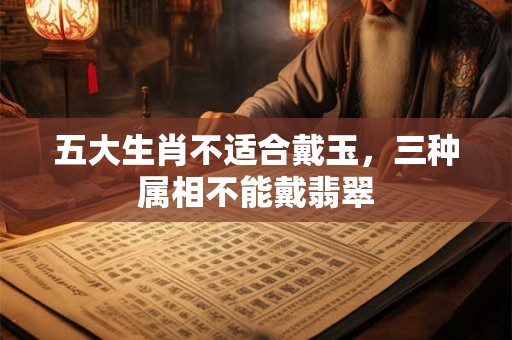 五大生肖不适合戴玉，三种属相不能戴翡翠