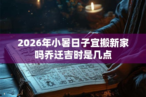 2026年小暑日子宜搬新家吗乔迁吉时是几点