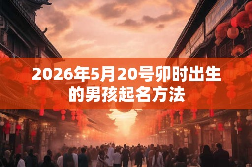 2026年5月20号卯时出生的男孩起名方法